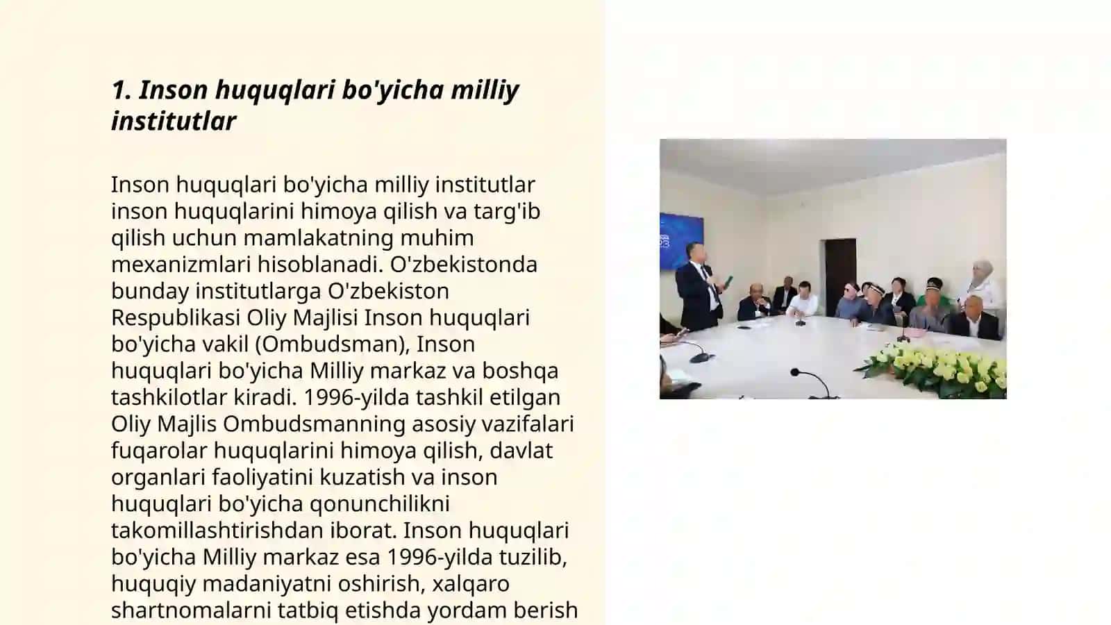 Inson huquqlari va erkinliklari kafolatining yaratilishi 3