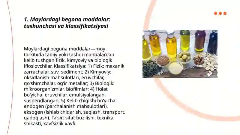 Moylardagi begona moddalarni aniqlash 3