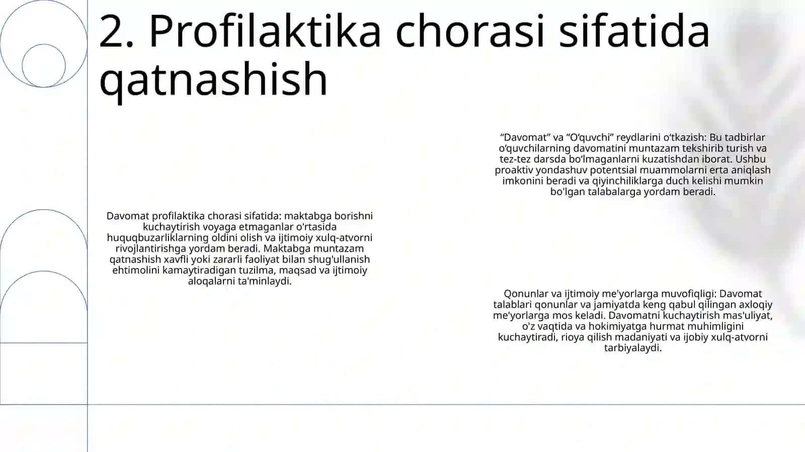 O'Quvchilar Tomonidan Amaldagi Qonunlar Bilan Taqiqlangan Va Jamiyatda Umumetirof Etilgan Axloq Normalariga Zid Hatti-Harakatlar Sodir Etilishning Oldini Olishga Qaratilgan Turli Tadbirlar 3