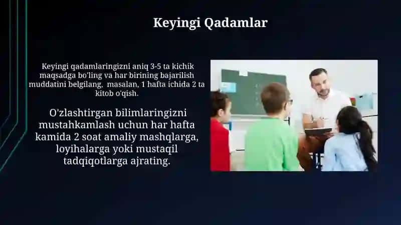 Mustaqil ta'lim uchun shaxsiy reja tuzish 3