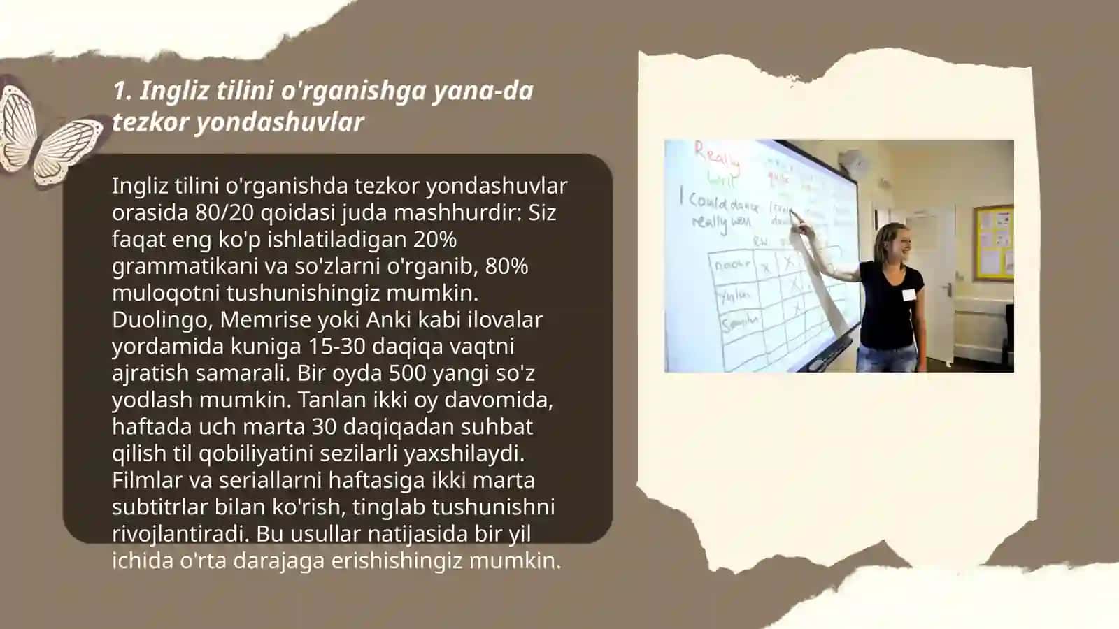 Ingliz tilini o'rganishga yana-da tezkor yondashuvlar 3