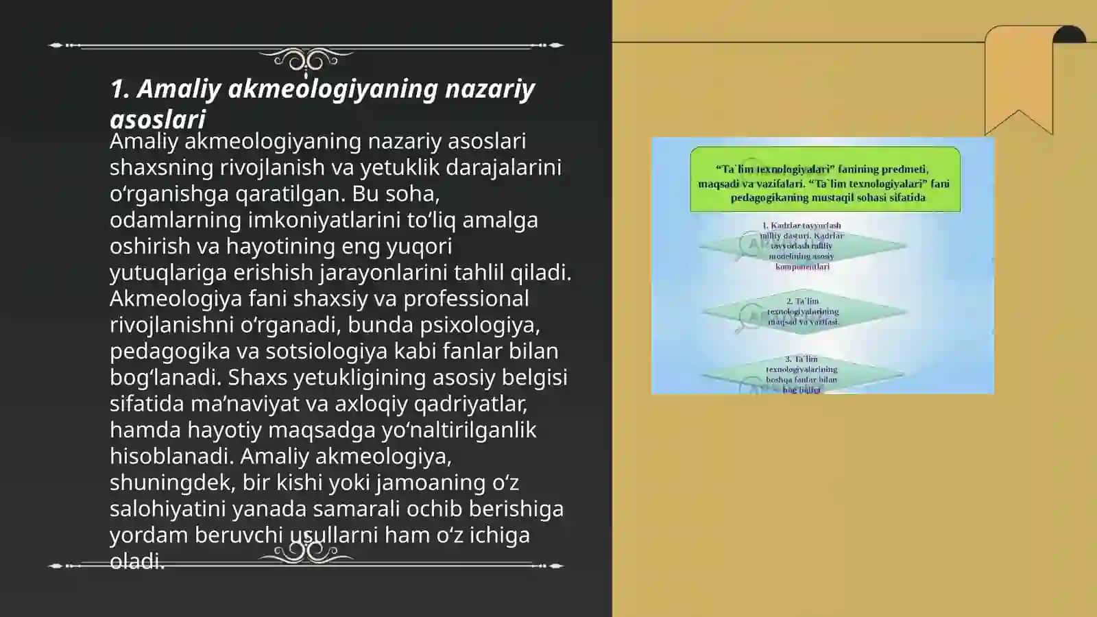 Amaliy akmeologiya predmeti va vazifalari 3