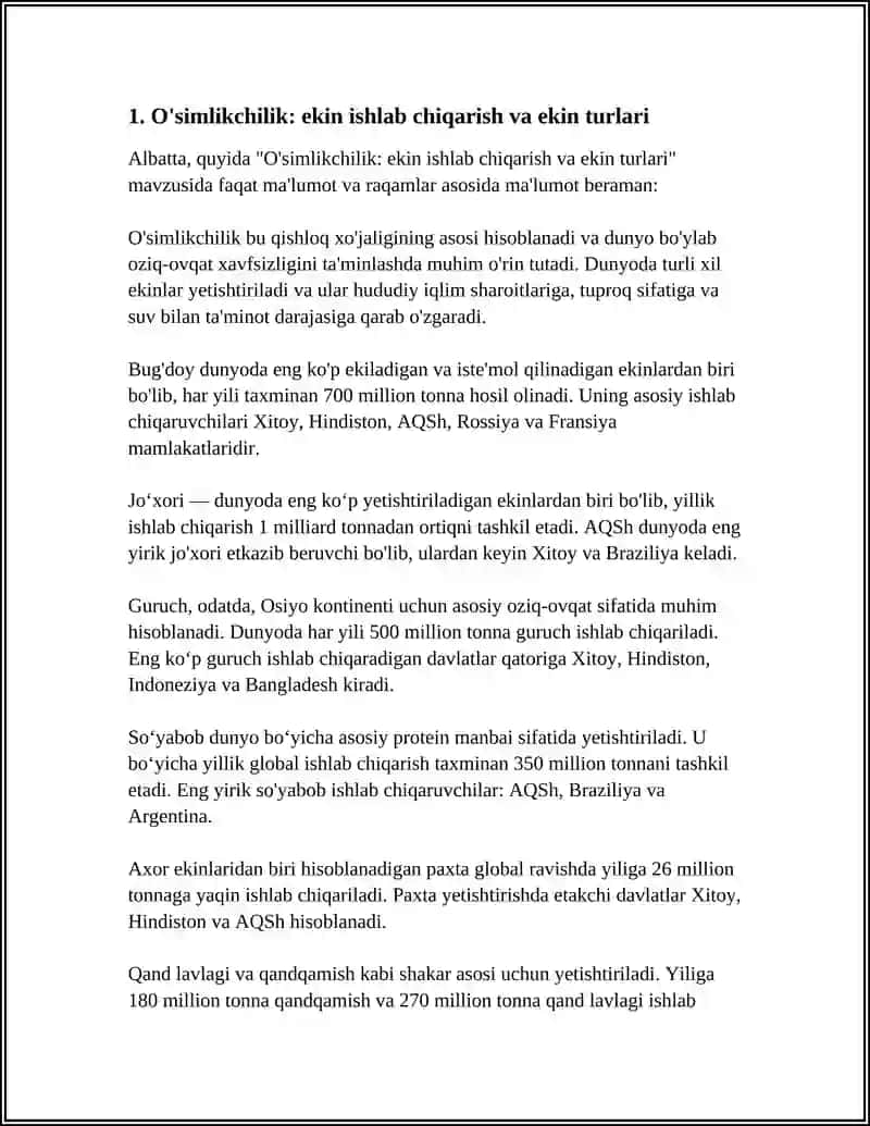 AGRO BIZNES VA UNING TURLARI 3