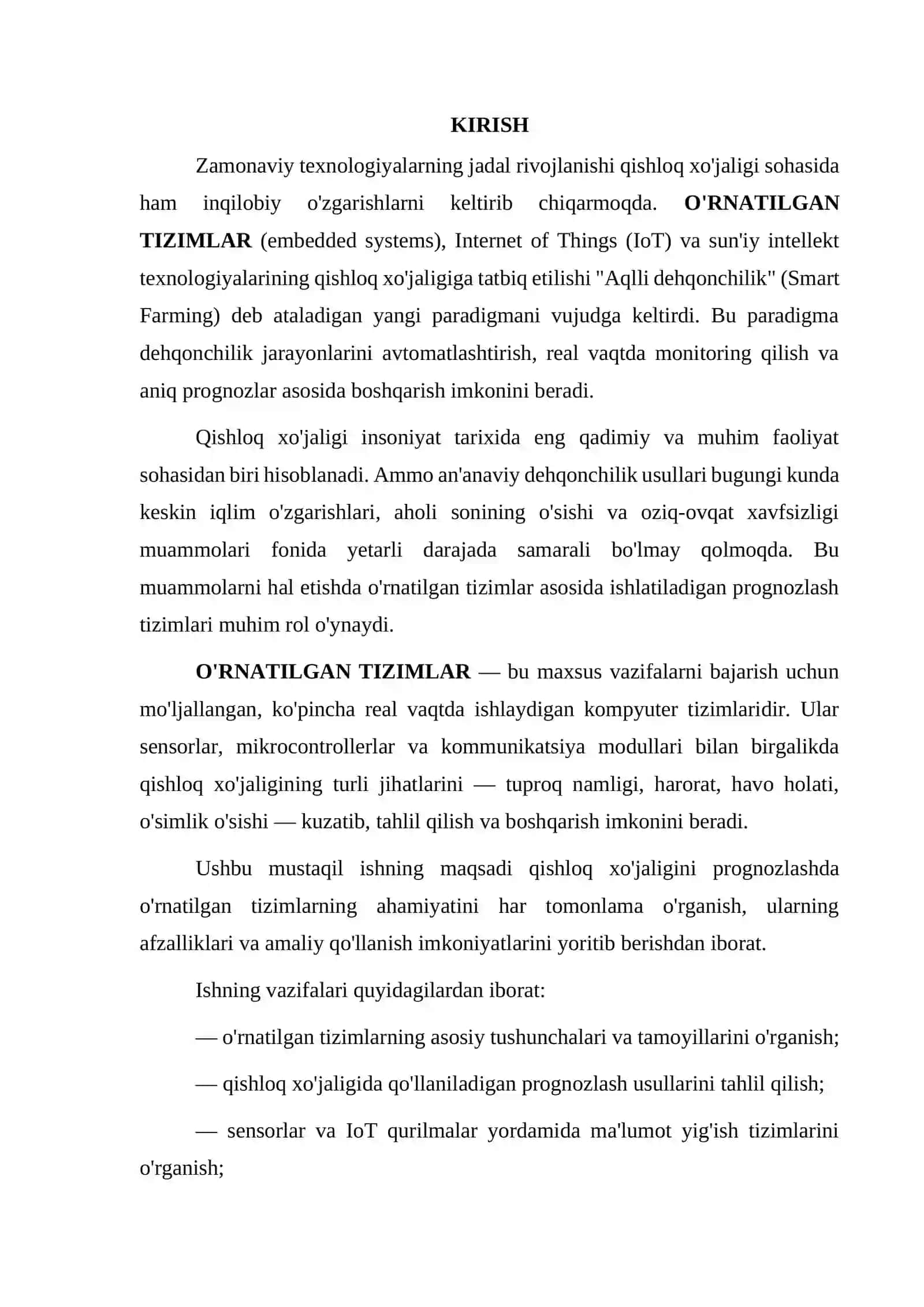 Qishloq xo'jaligini pragnozlashda o'rnatilgan tizimlar ahamiyati 3