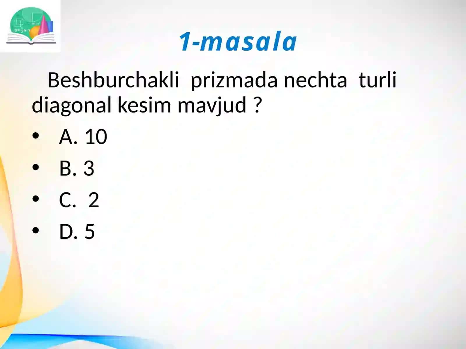 Stereometriya masalalari 3
