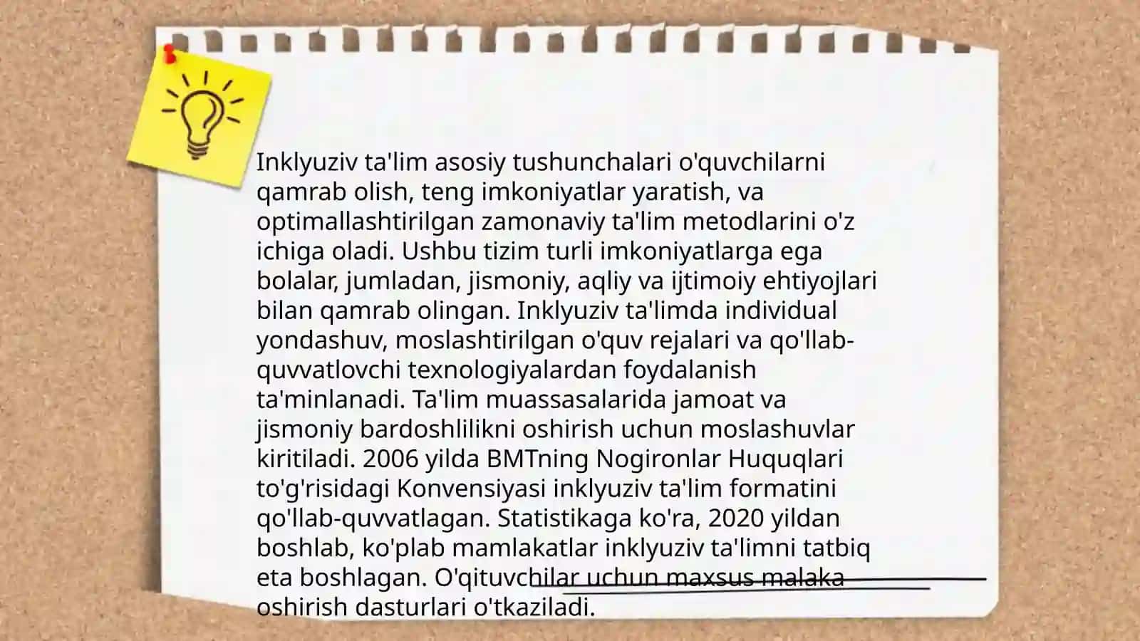 Alohida ta'lim ehtiyojlari bo'lgan shaxslarni inklyuziv ta'lim konsepsiyasining mohiyati va asosiy qoidalari 3