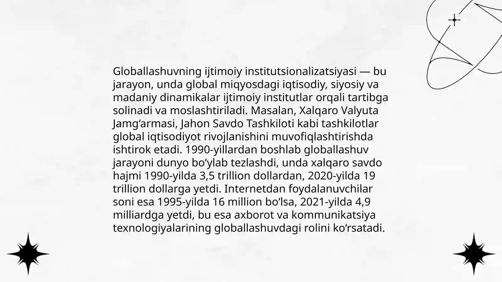 Globallashuv jarayonining ijtimoiy va falsafiy ahamiyati 3