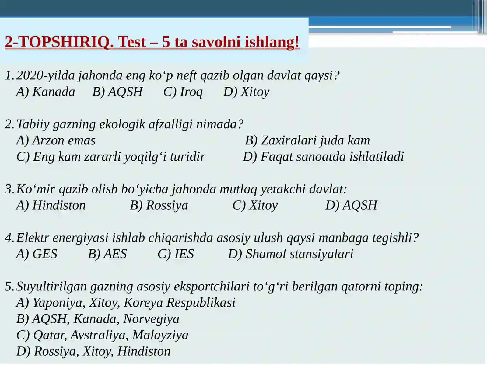JAHON ENERGETIKASI 3