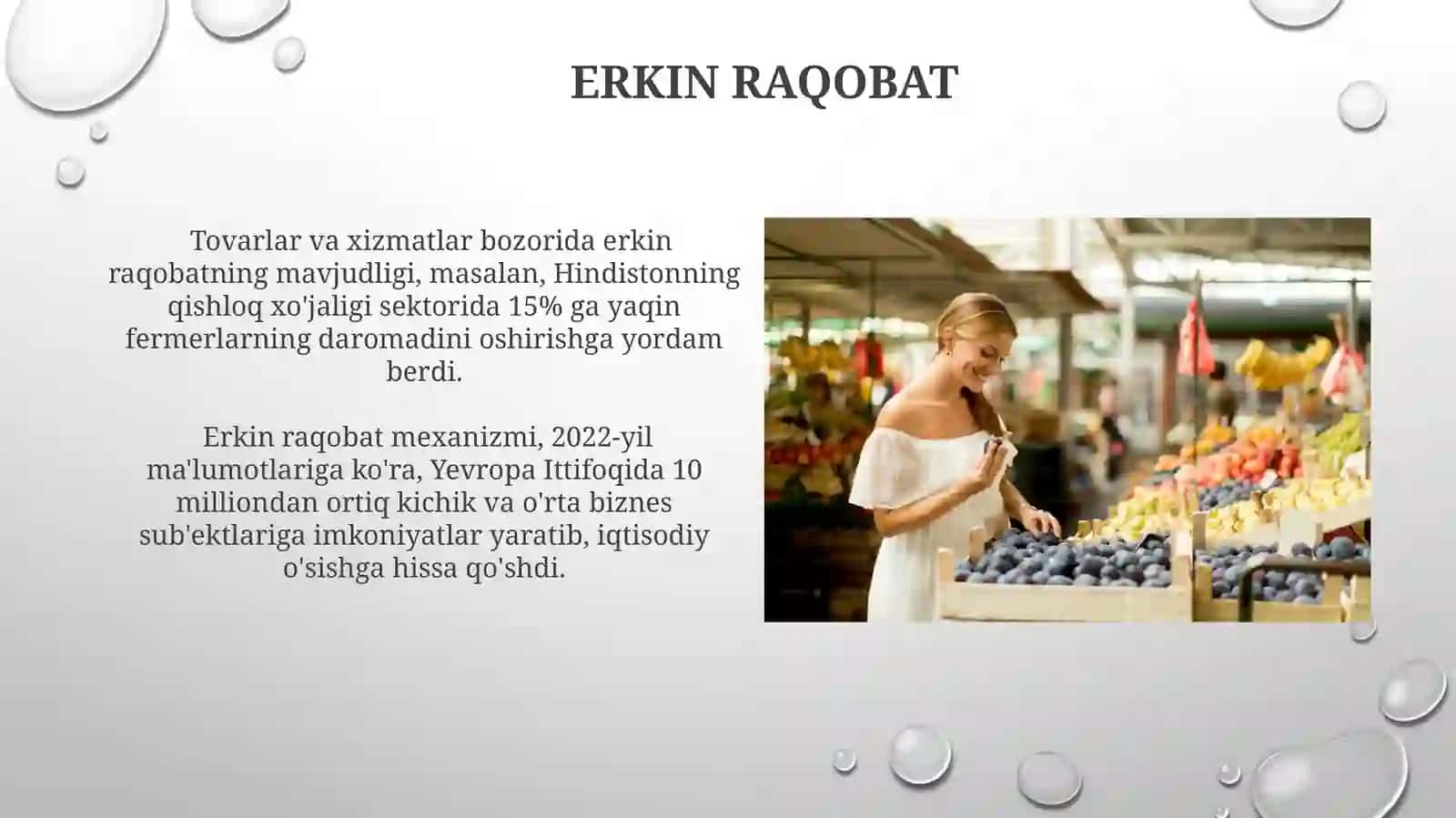 Bozor iqtisodiyotining asosiy xususiyatlari 3