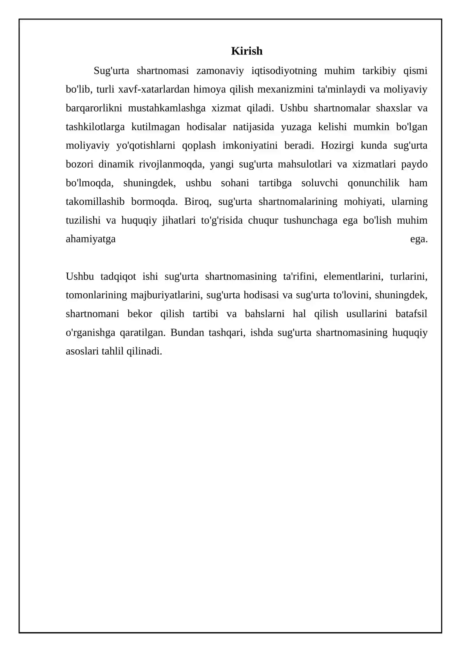 Sug'urta shartnomasining mohiyati va elementlari 3