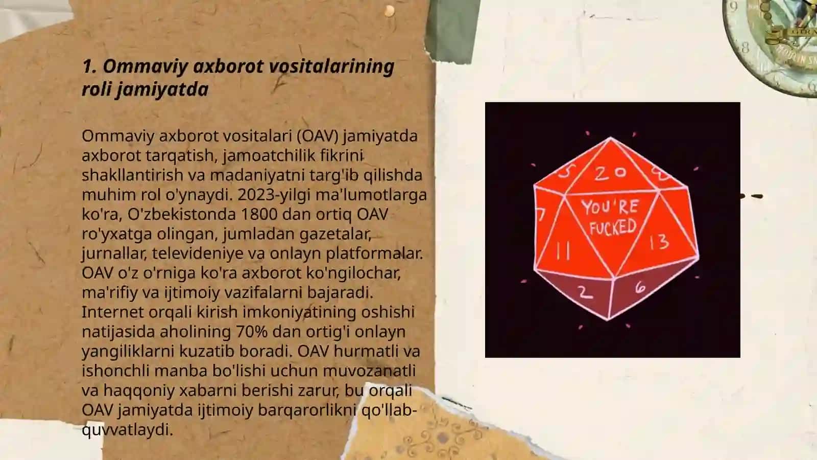Ommaviy axborot vositalarini aholining mediasavodxonligini oshiruvchi vosita sifatida 3