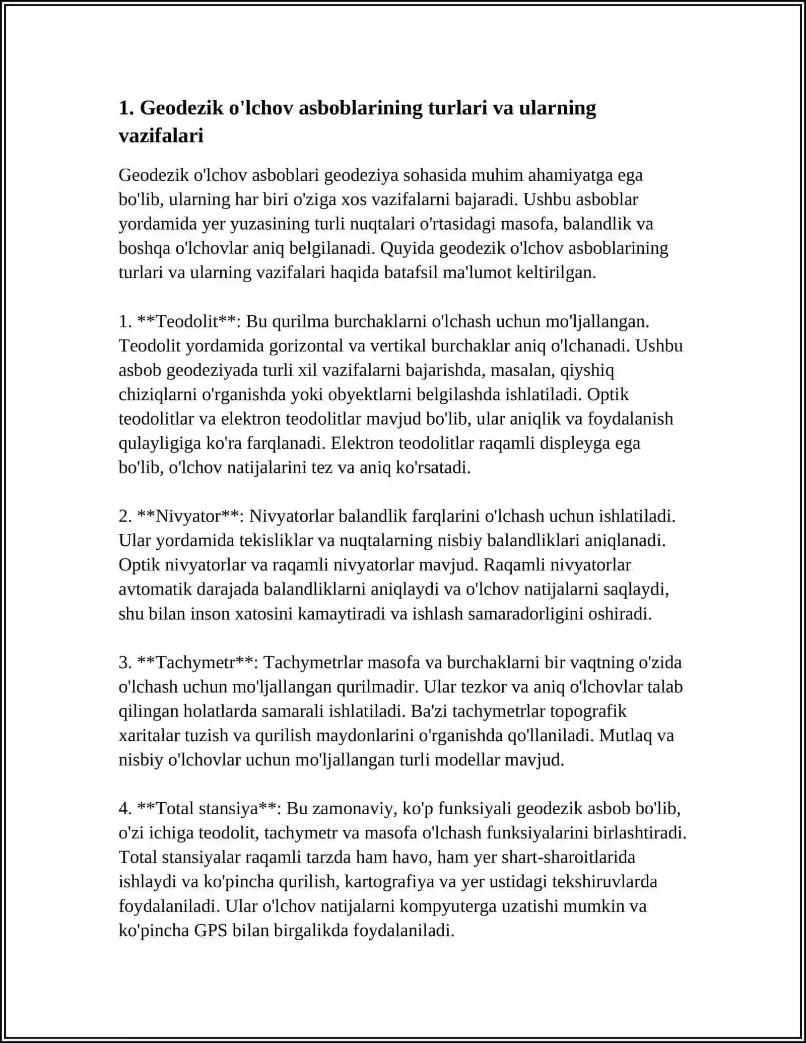 GEODEZIK ISHLAB CHIQARISHDA ZAMONAVIY ASBOPLAR O'RNI 3