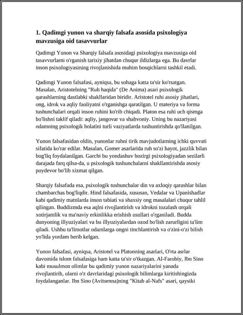 PSIXOLOGIYA FANINING PREDMETI HAQIDA TASAVVURLAR TARAQQIYOTINING ASOSIY BOSQICHLARI 3