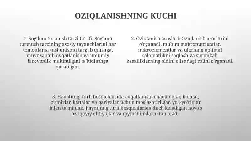 Sog‘Lom Turmush Tarzi Asoslari Tushunchlari Shakllantirish 3