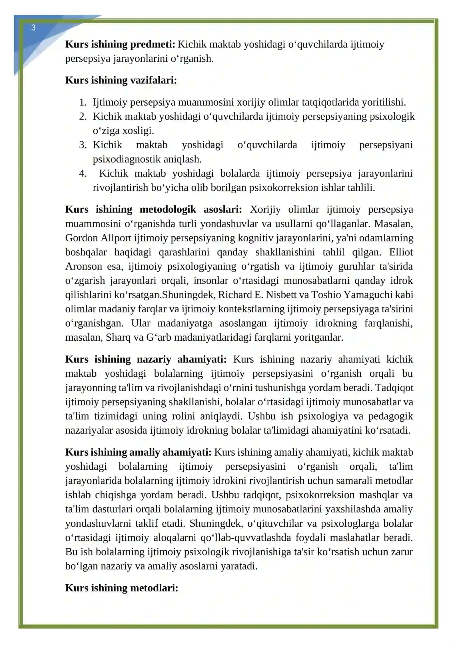 Kichik maktab yoshidagi o‘quvchilarda ijtimoiy persepsiyaning psixologik o‘ziga xolsigi 3