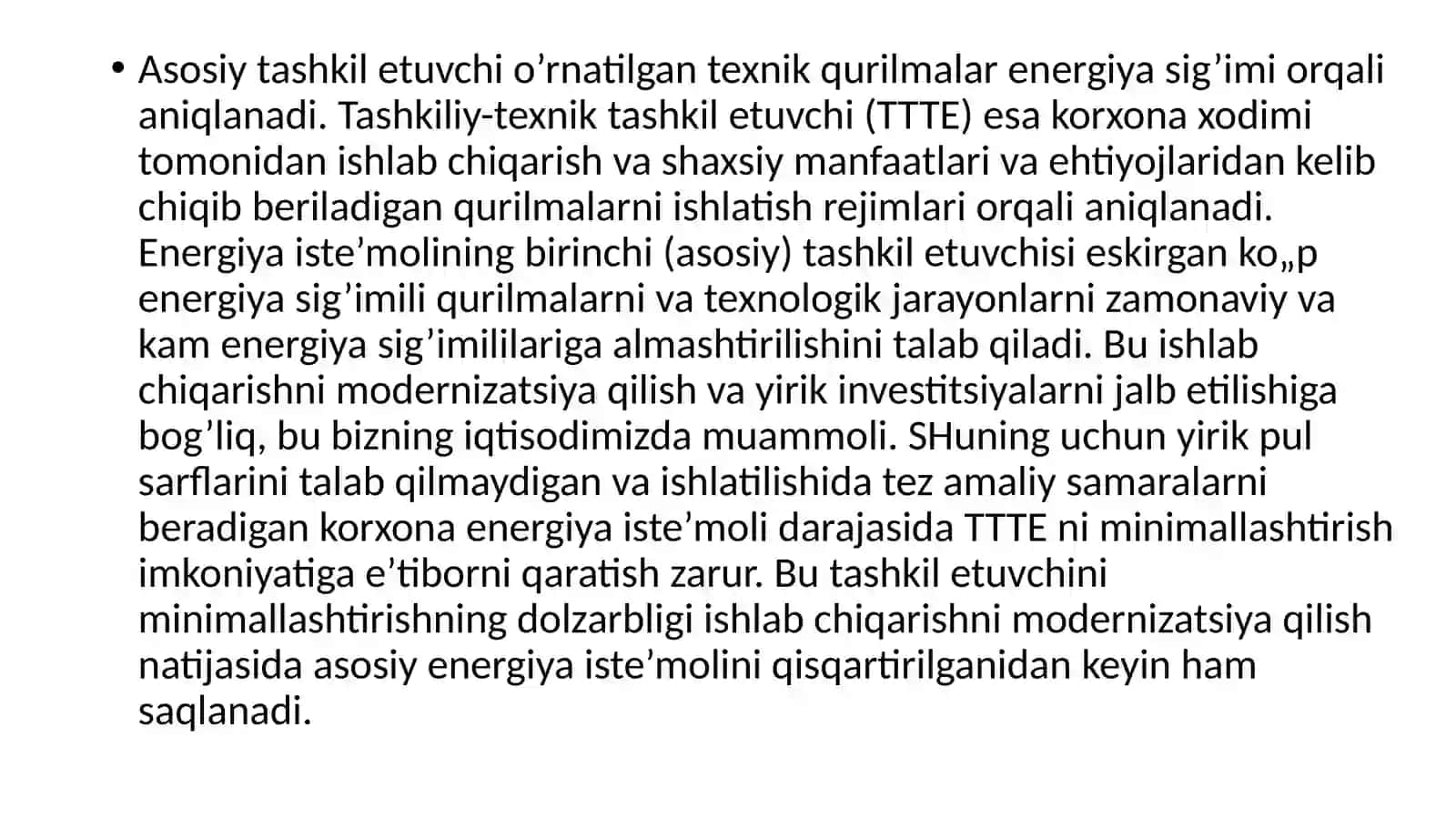 Sanoat korxonalari ENHAT tizimlarining iqtisodiy samaradorligi energiyani hisobga olish energiyatejamkorligi uchun vosita 3