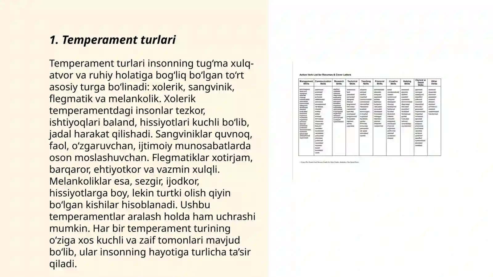 Shaxsning individual harakatlari Temperament, harakter, Qobiliyatlar va ularning diagnostikasi 3