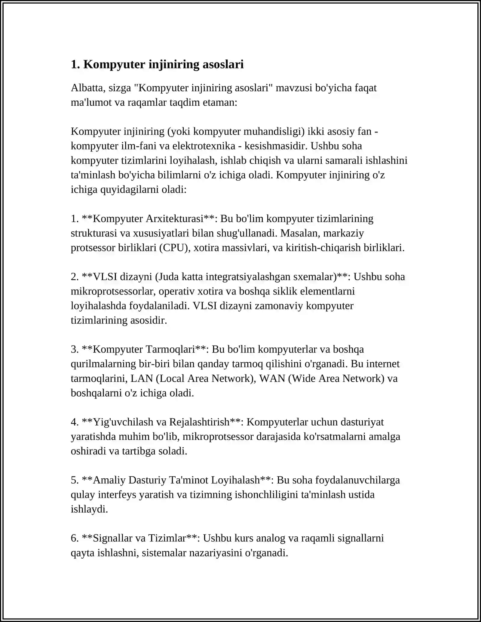 TOSHKENT AXBOROT TEXNOLOGIYALAR UNIVERSITETI KOMPYUTER INJINERLIGI RAIMQULOV OʻRAZALI 3