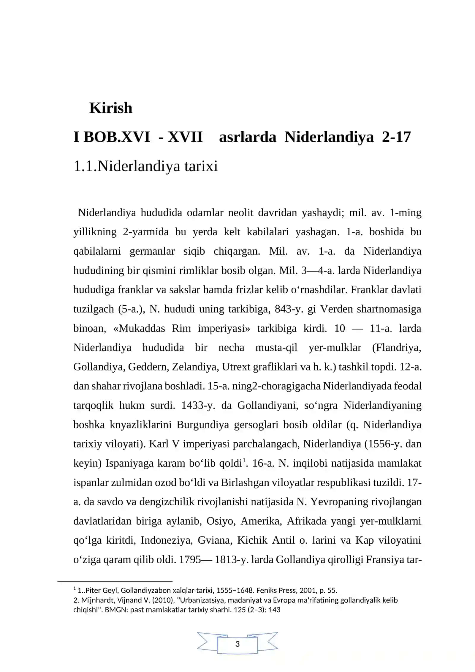 XVI - XVII asrlarda Niderlandiya 3