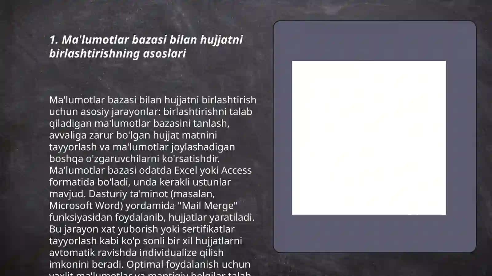 Ma'lumotlar manbasi bilan hujjatni birlashtirib, pochta orqali yuborish 3