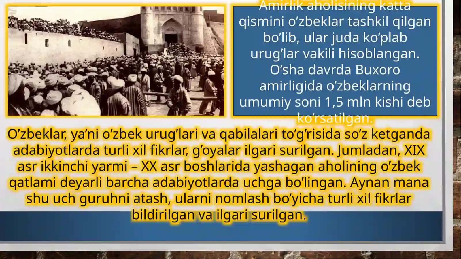 Ashtarxoniylar va mang’itlar davrida Buxoro davlatida ijtimoiy-iqtisodiy va madaniyahayot (xix asr oxiri, xx asr boshlarigacha) 3