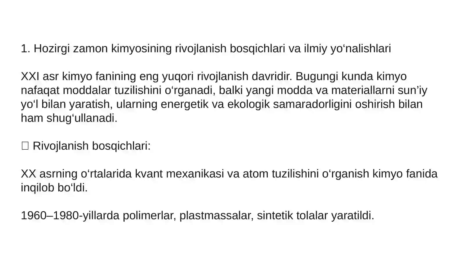 Kimyoning xozirgi zamon davri 3