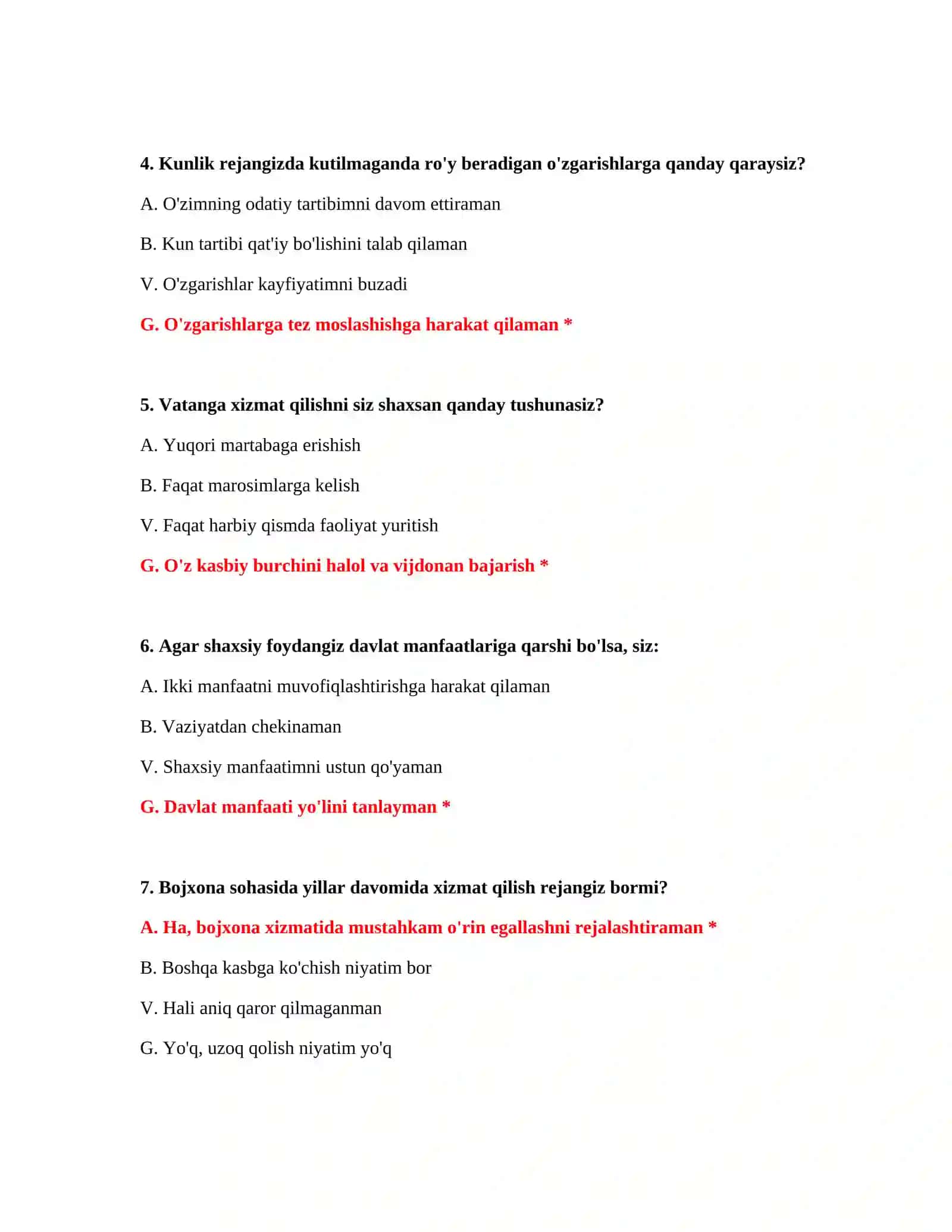 Bojxona Konstitutsiya Test Savollari 3