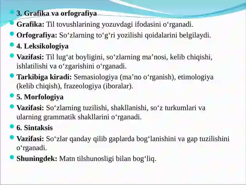 Tilshunoslik Turkumiga Kiradigan Fanlarning Umumiy Tavsifi 3