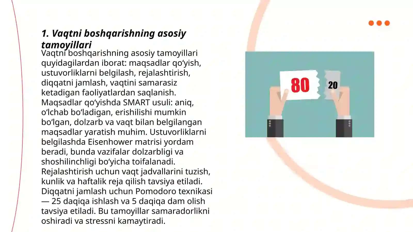 Vaqtni rejalashtirishdagi samarali usullari 3