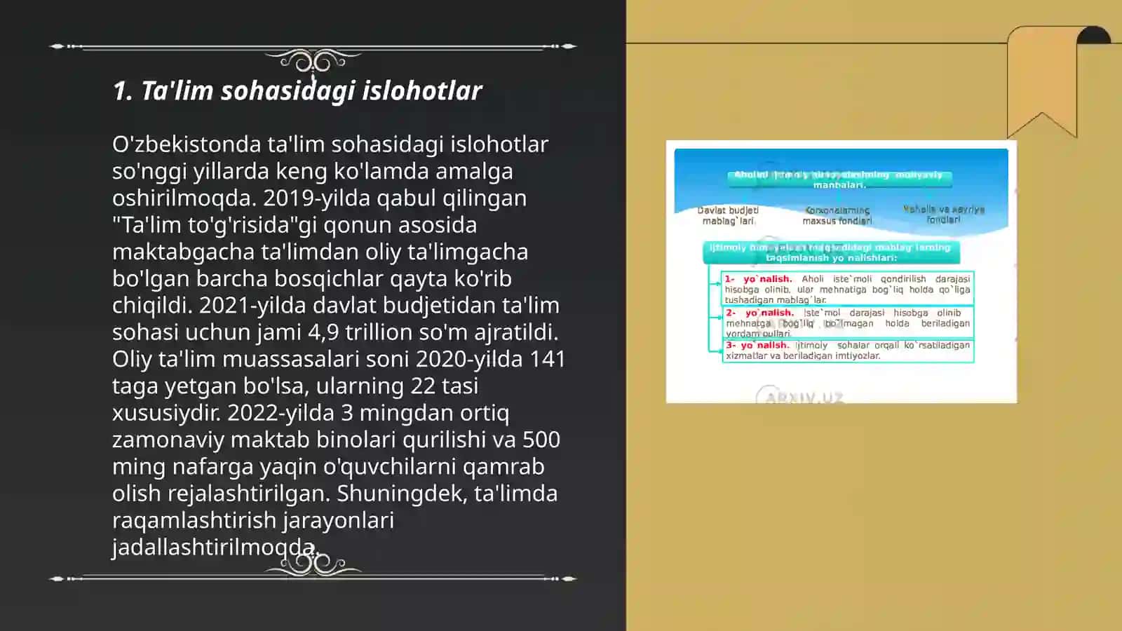 Ta'lim sohasidagi islohotlar 3