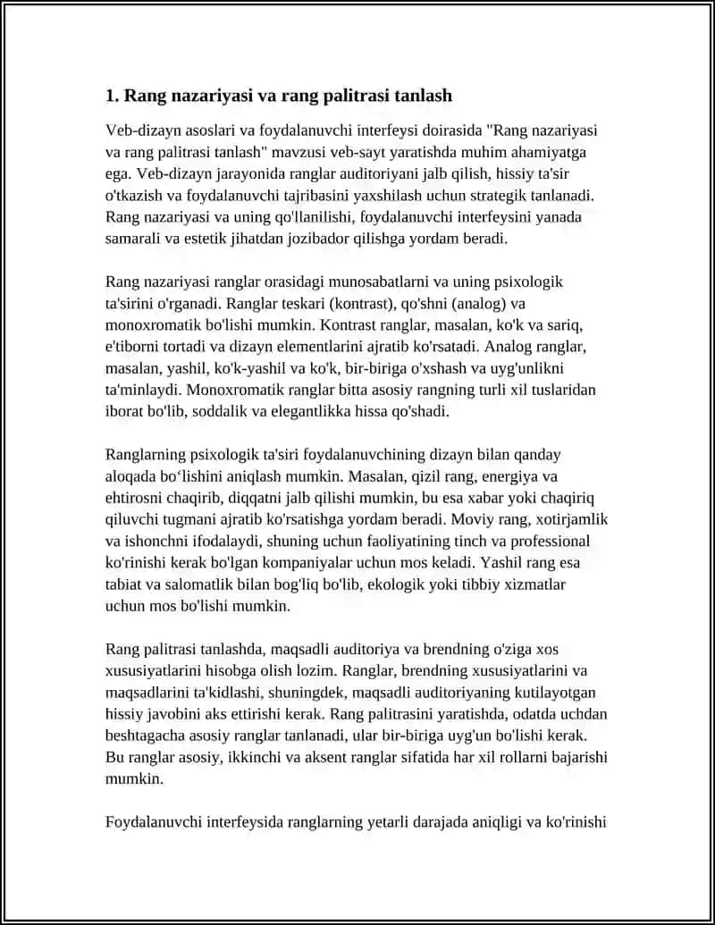 VEB-DIZAYN ASOSLARI VA FOYDALANUVCHI INTERFEYSI 3