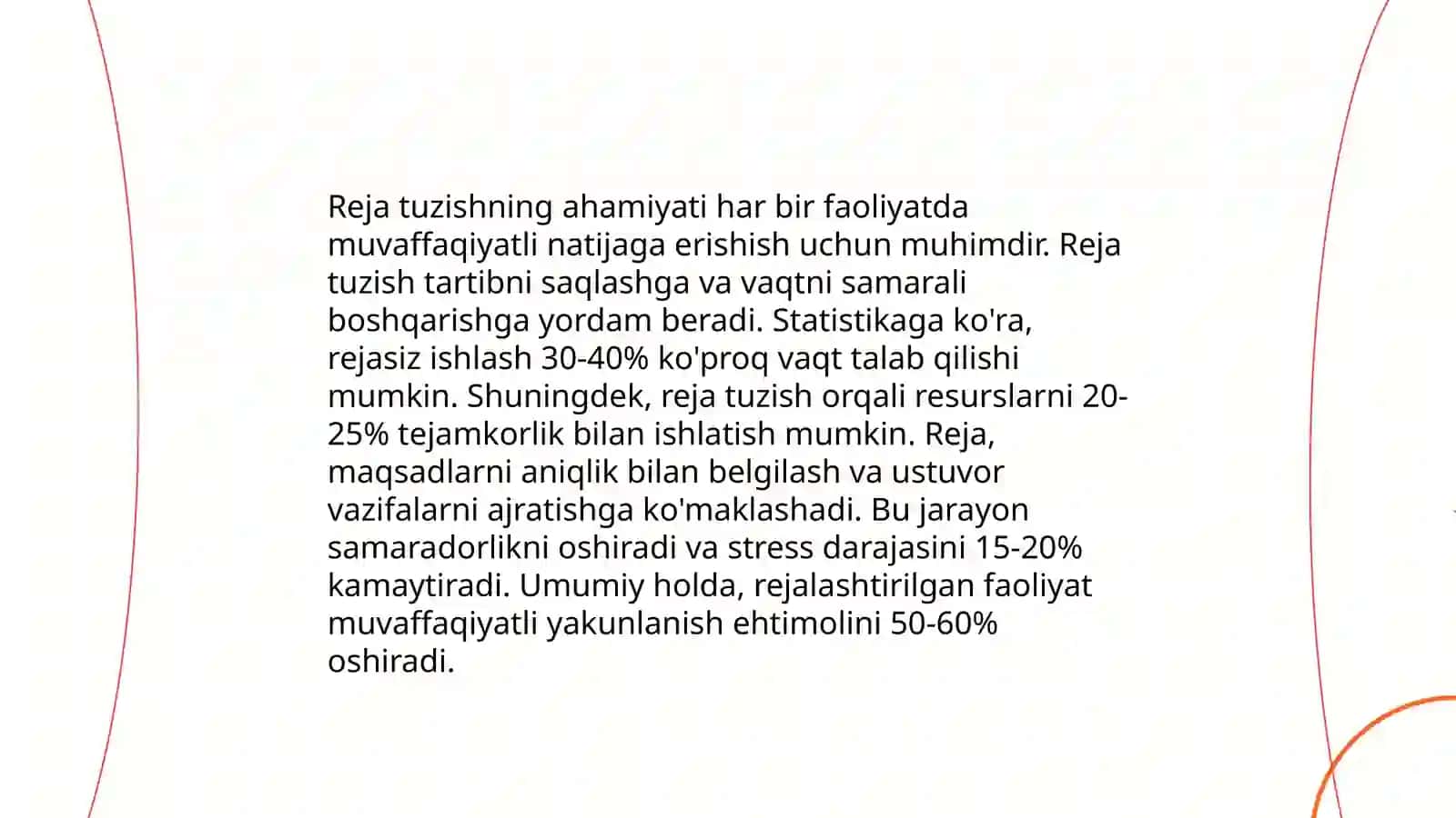 Reja tuzishning ahamiyati 3