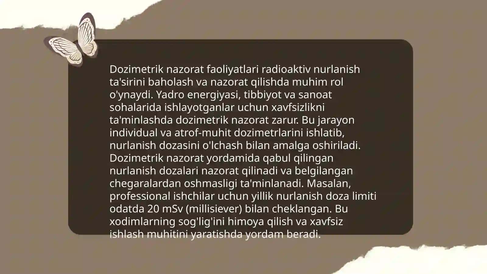 DPMlarda INMlardan foydalanilganda dozimetrik va radiometrik nazorat oʻtkazishning asoslari 3