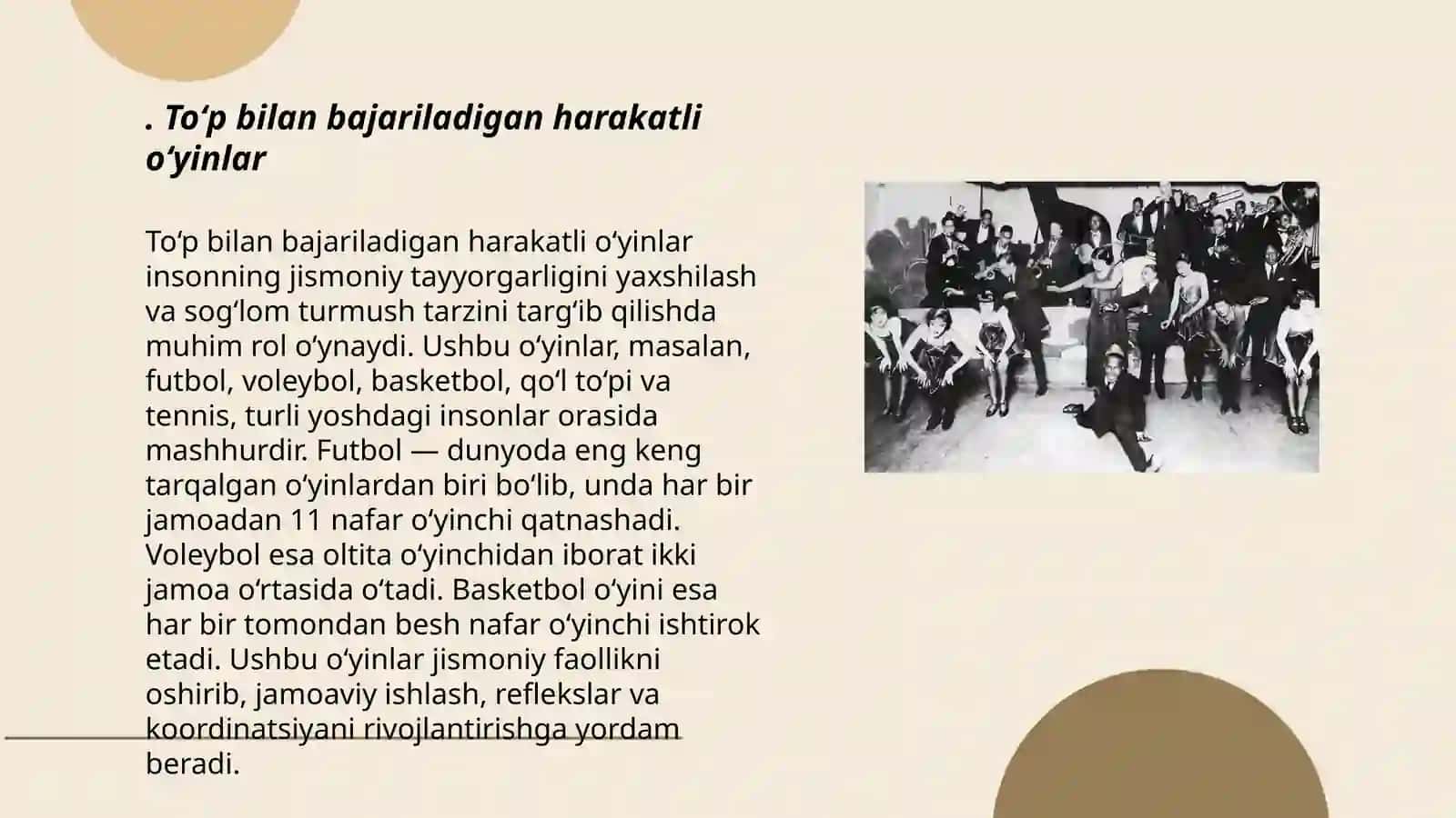 Harakatli òyinlar orqali sport òyinlarini elementlarini òrgatish 3