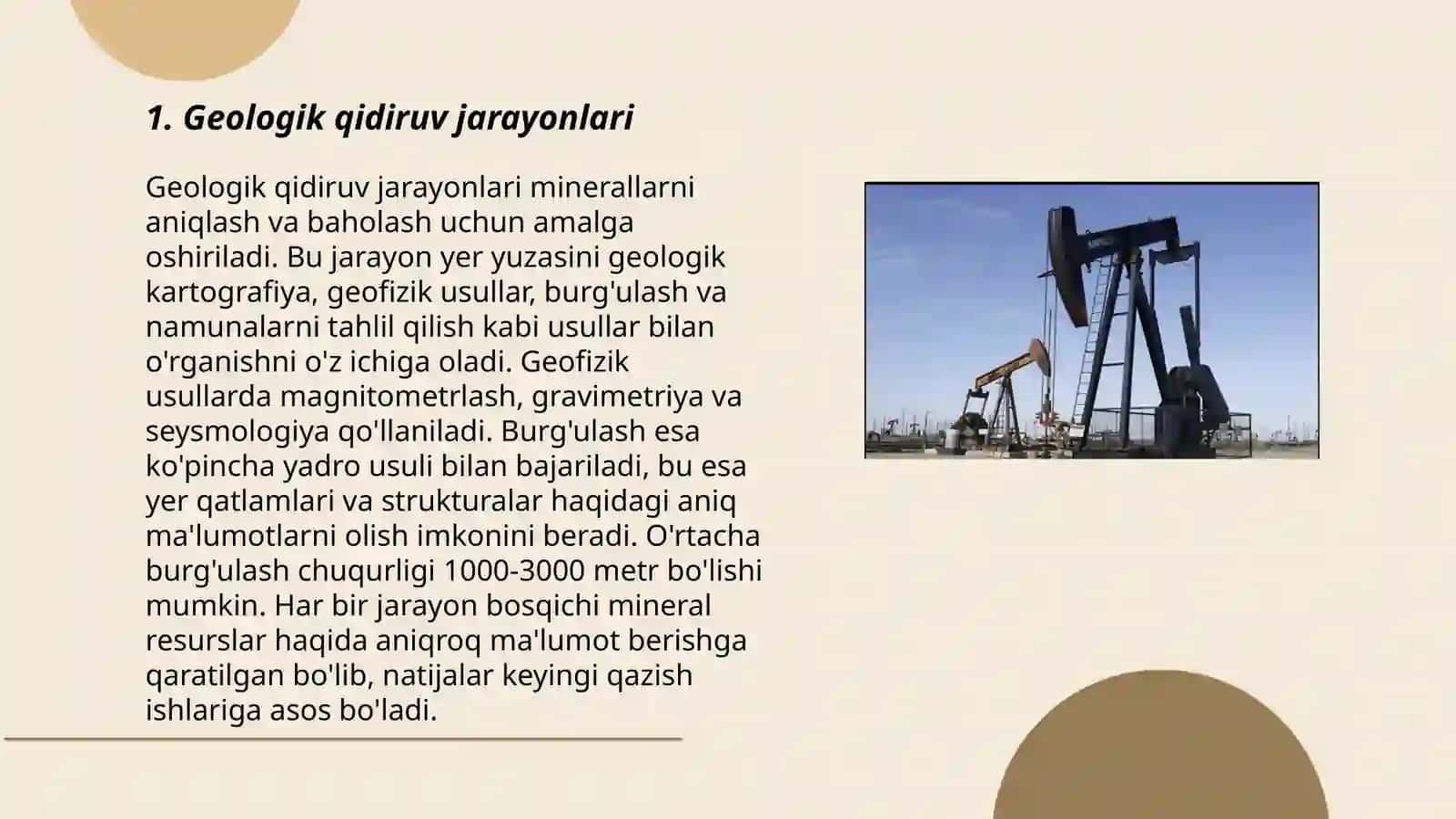 Neft va gazni qidirish ishlari va uni amalga oshirish usullari 3