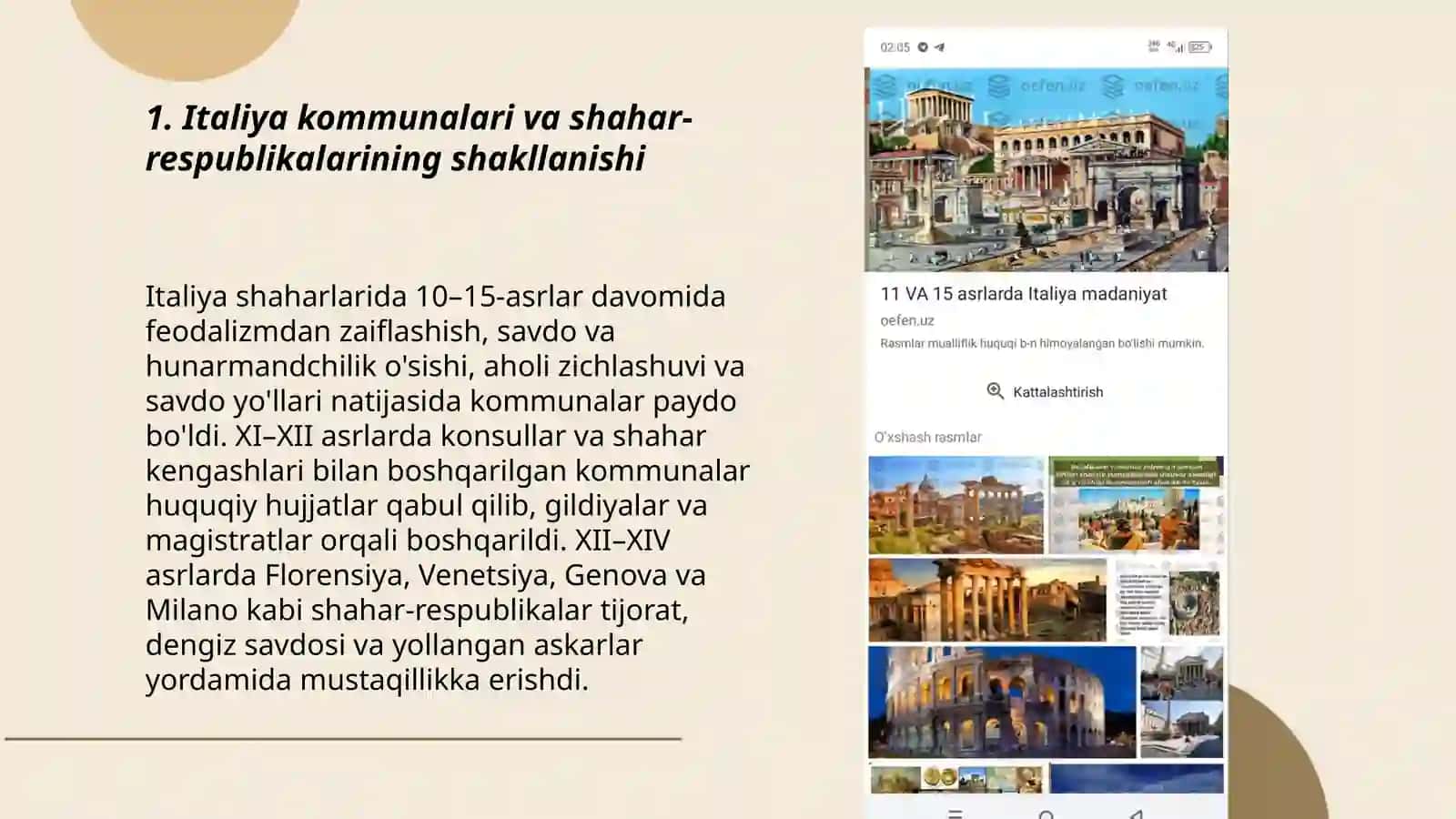 Italiya kommunalari va shahar-respublikalarining shakllanishi 3