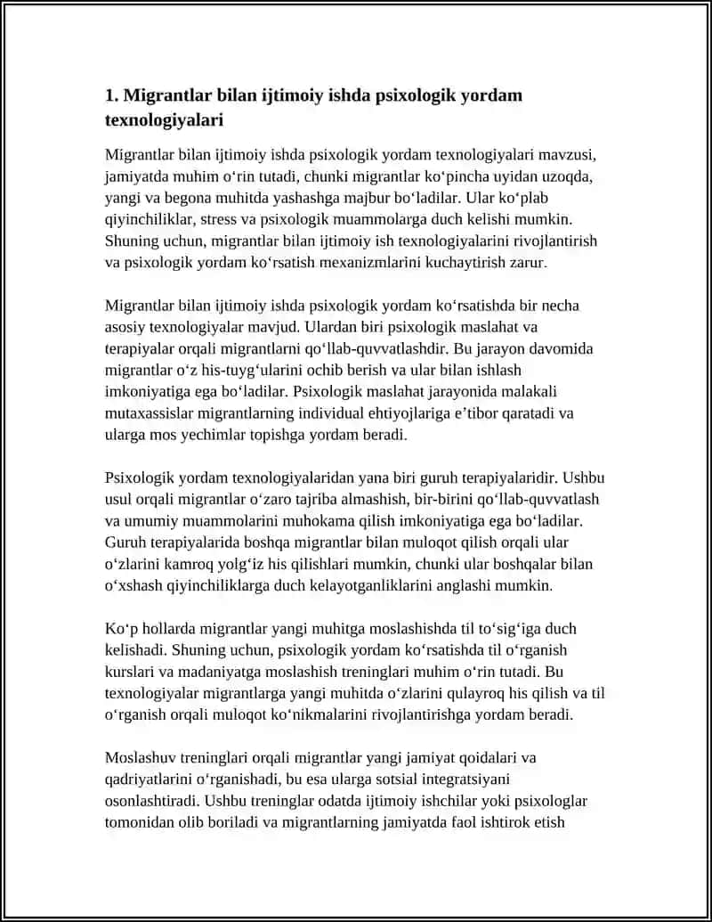 Migrantlar bilan ijtimoiy ish texnologiyalari 3