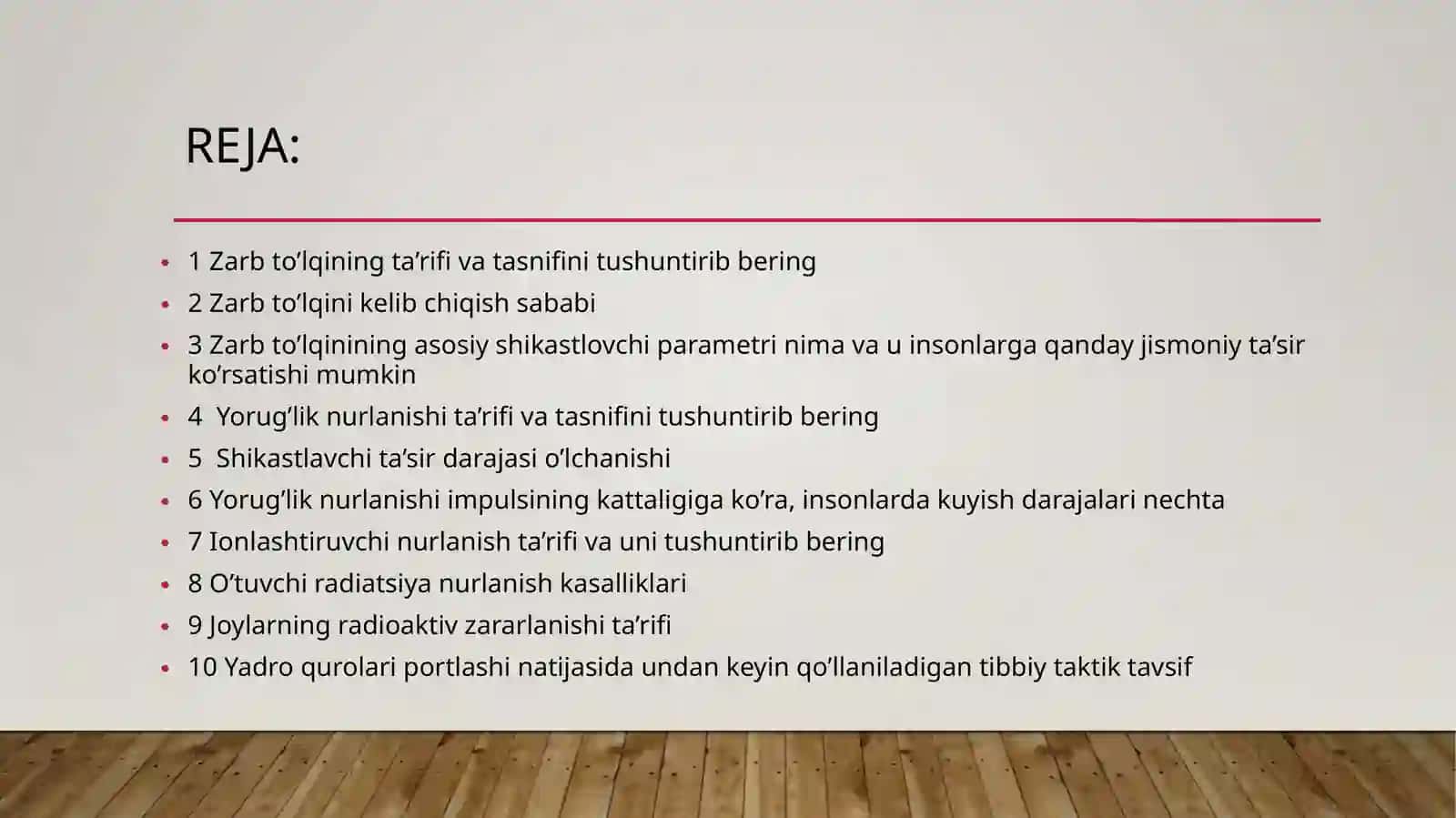 ZARB TO'LQINI. IONLASHTIRUVCHI NURLAR.YORUG'LIK AIRALISHI, IABRLANISH ZONALARI TAVSIFI 3
