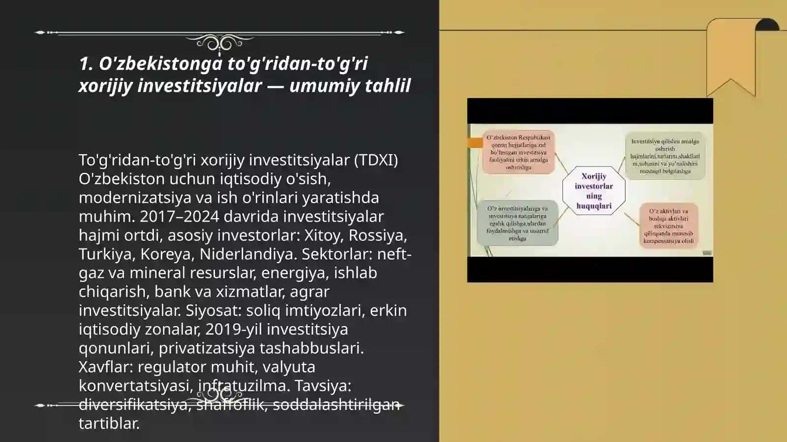 O'zbekistonga to'g'ridan-to'g'ri xorijiy investitsiyalar 3