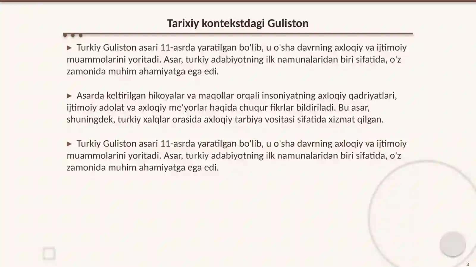 Turkiy guliston yohud axloq asari 3