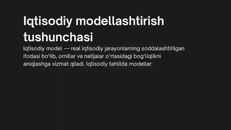 Iqtisodiy tahlilda determinantlashgan va stoxastik modellarning qo‘llanilishi 3