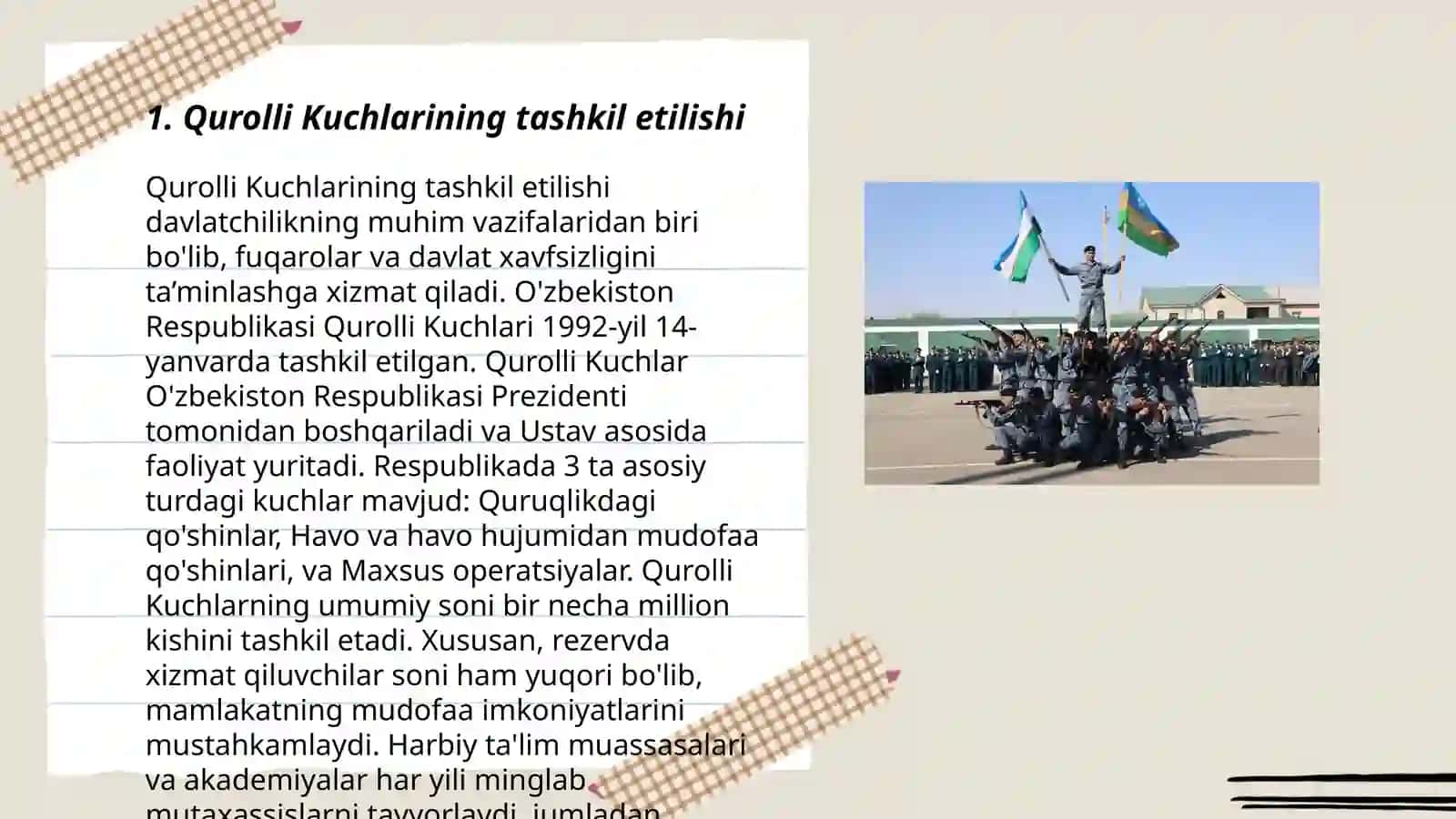 Qurolli Kuchlarining Tashkil etilishi 3