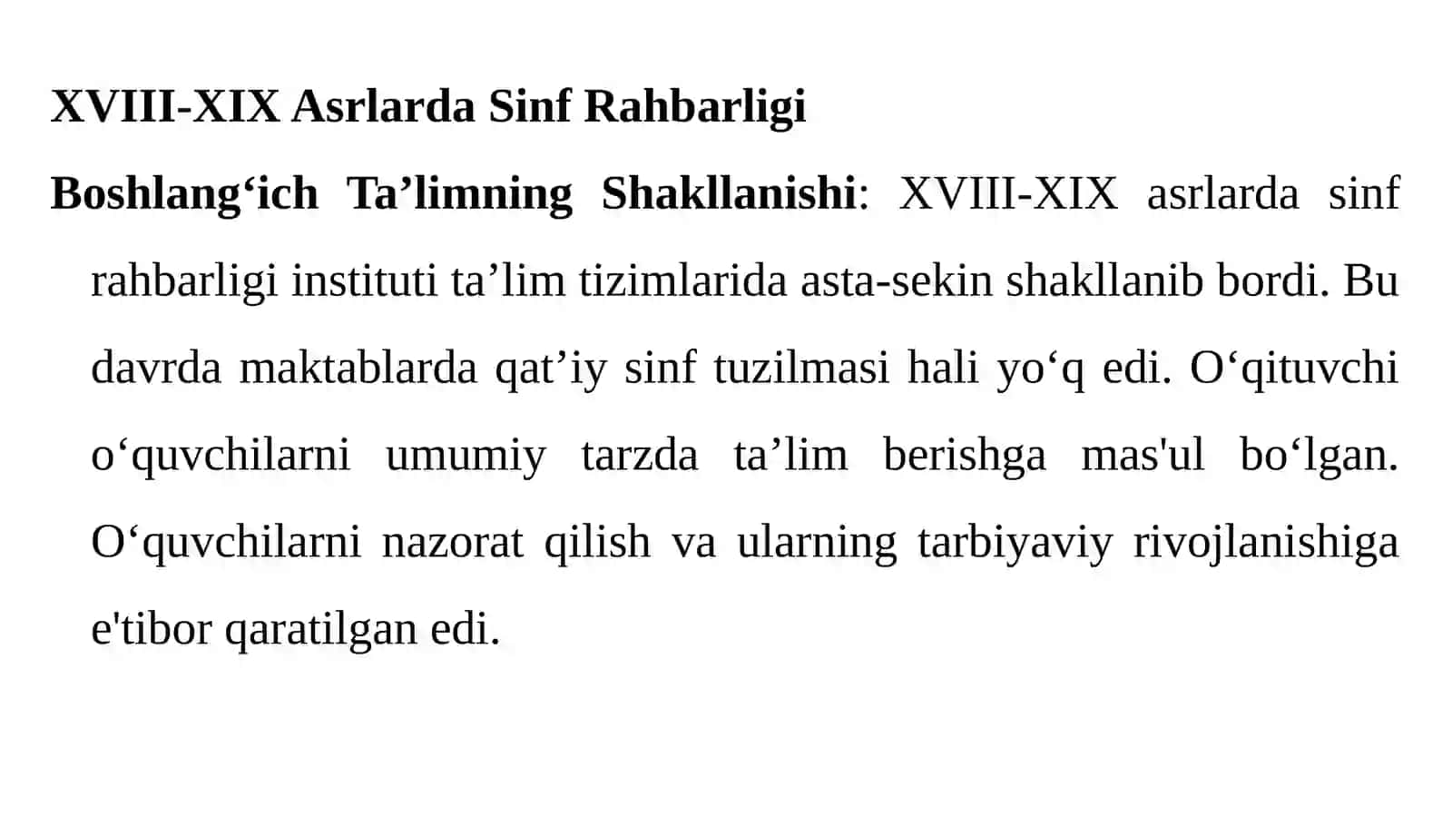 9-mavzu: Sinf rahbari faoliyatining tarixiy asoslari va zamonaviy shakllari 3