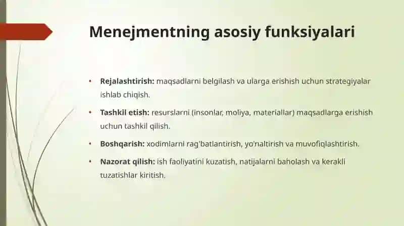 Taqqoslama menejmentning nazariy asoslari 3