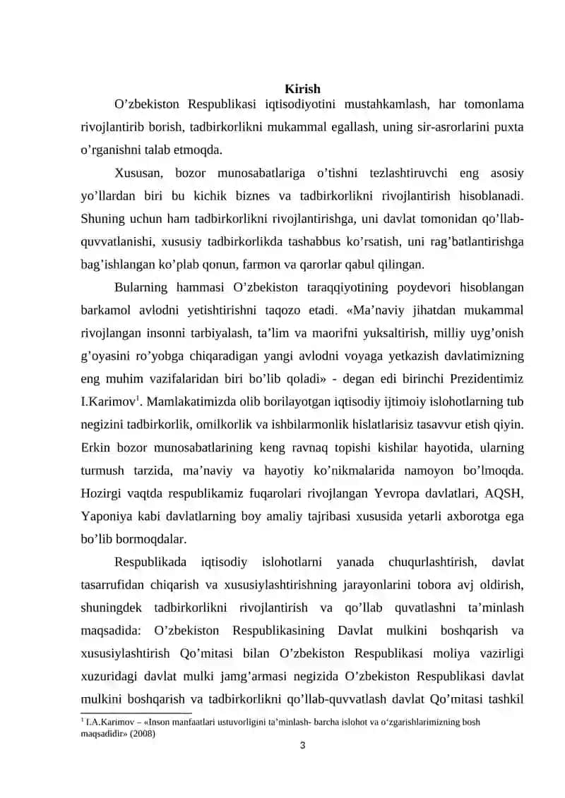 Tadbirkorlik faoliyati uning turlari va asosiy belgilari 3