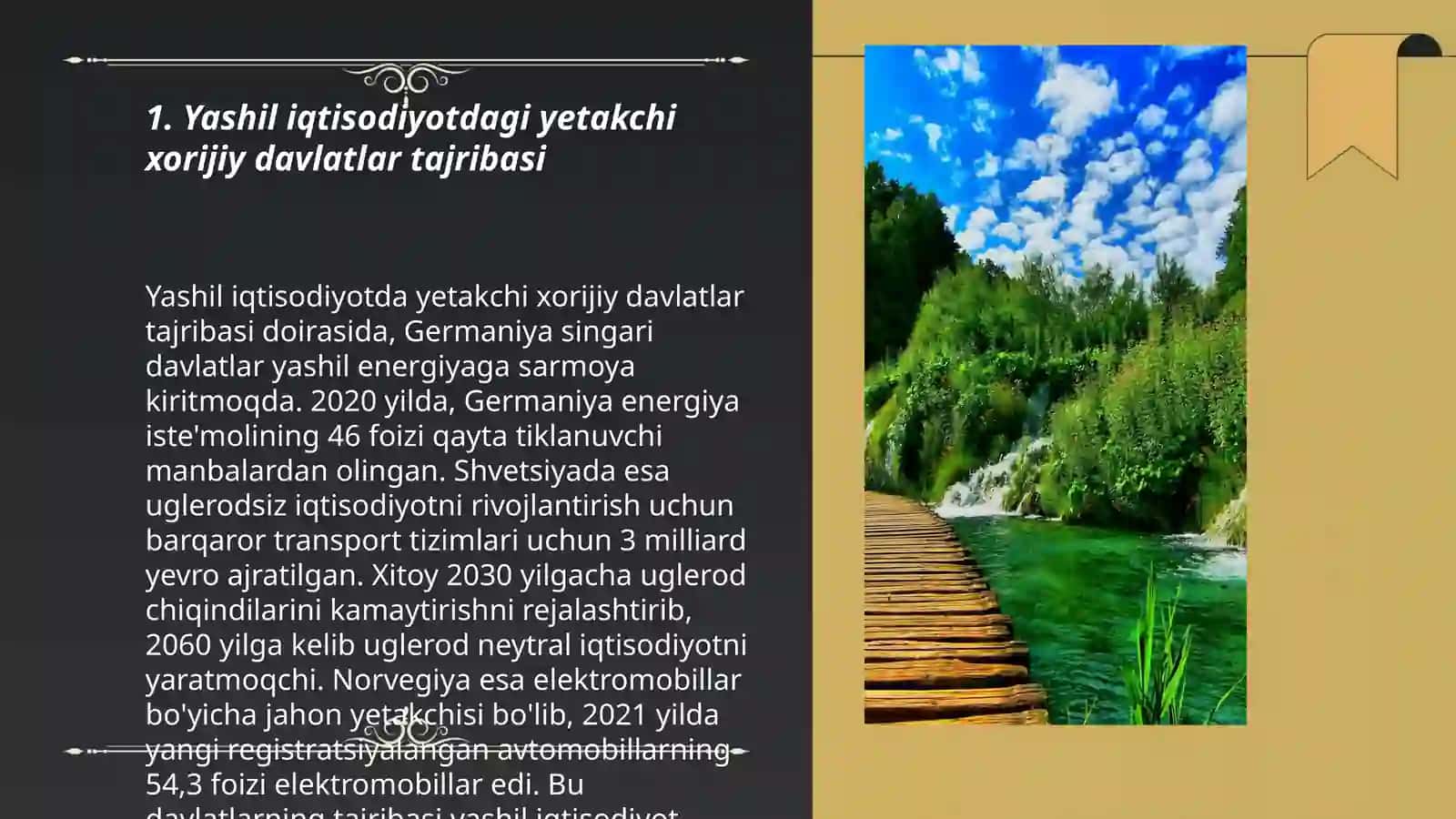 Yashil iqtisodiyotdagi yetakchi xorijiy davlatlar tajribasi 3