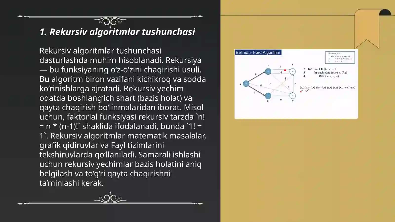 Rekursiv algoritmlar 3