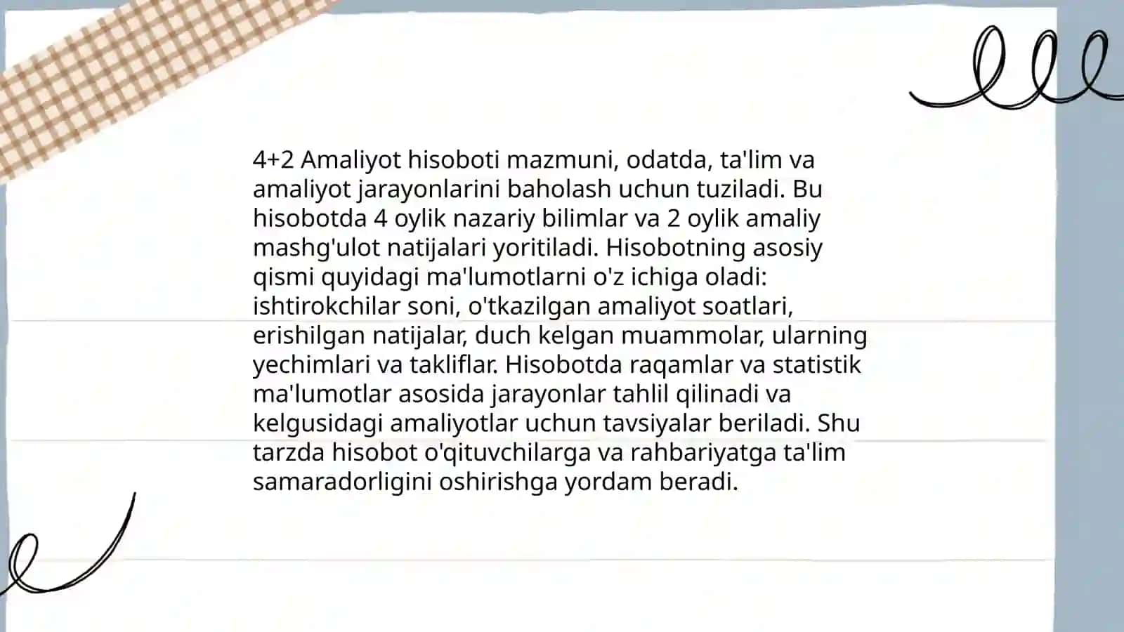 4+2 Amaliyot hisoboti 3