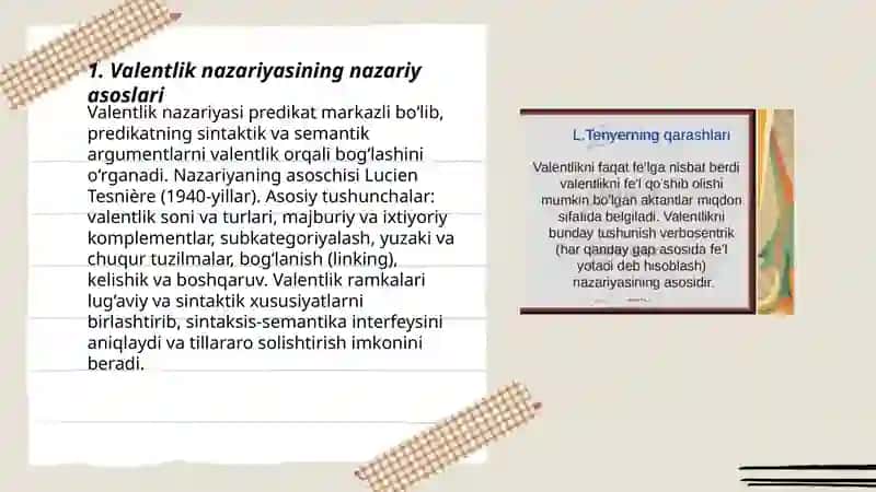 Valentlik nazaryasi va oʻzbek tilidagi qoʻllanilishi 3