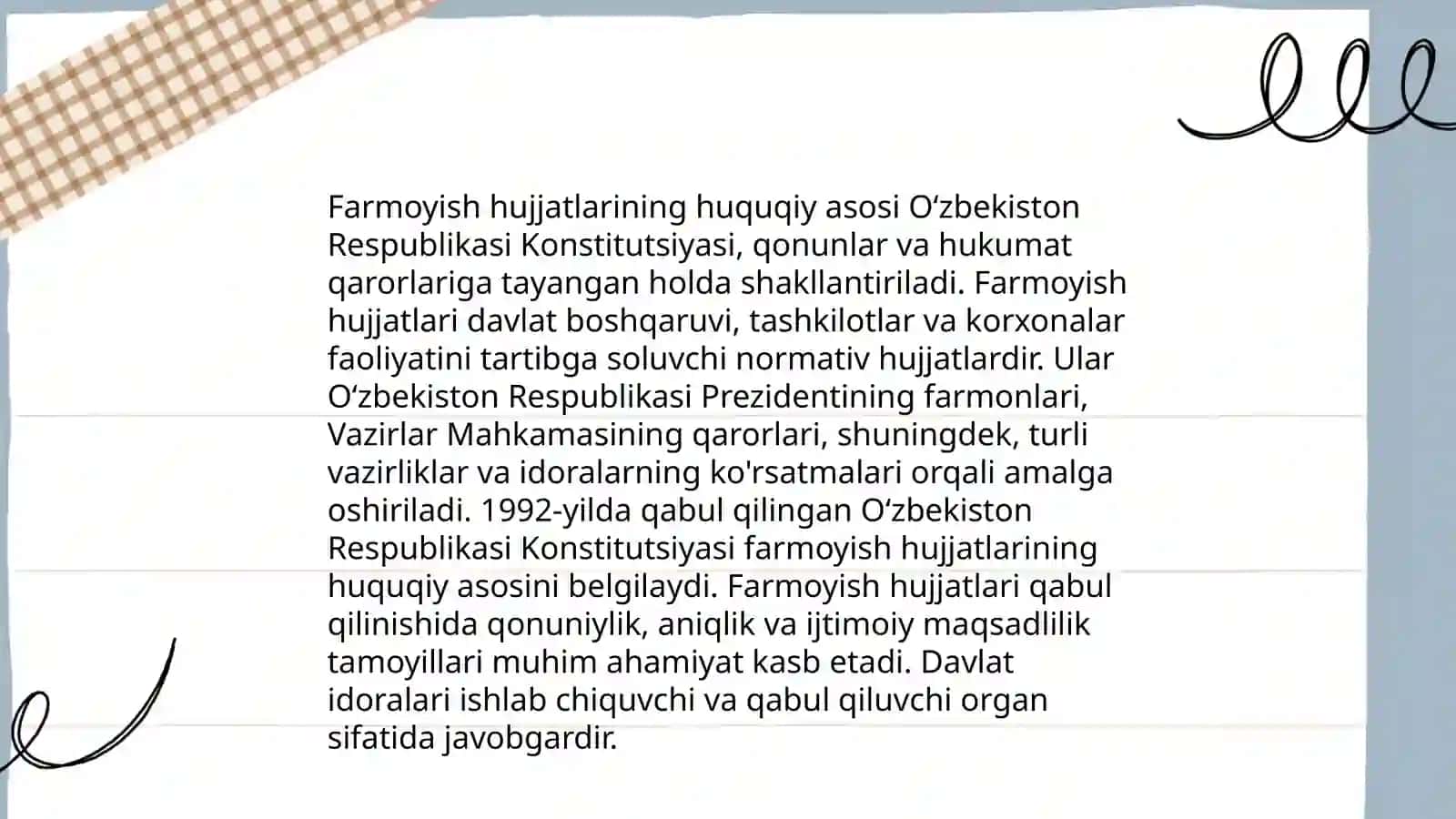 Farmoyish hujjatlari 3